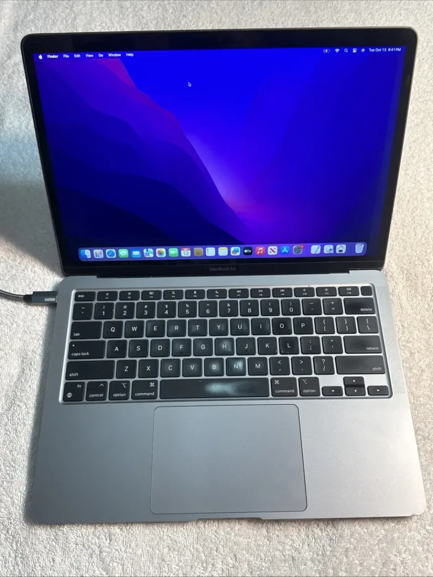 MacBook Air M1 2020 256GB Space Gray Fullset Mulus foto